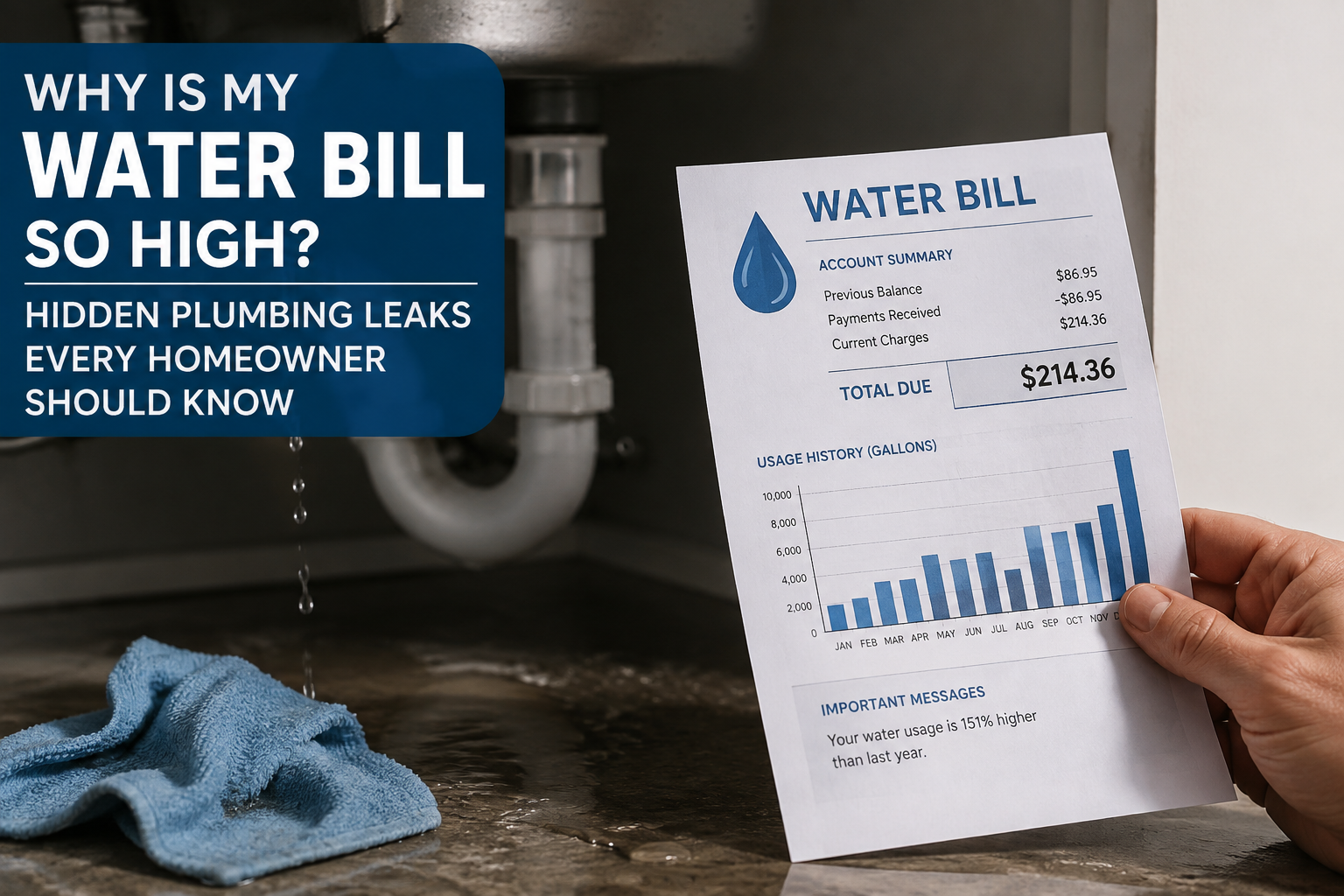 Why Is My Water Bill So High? Hidden Plumbing Leaks Every Athens, GA Homeowner Should Know About